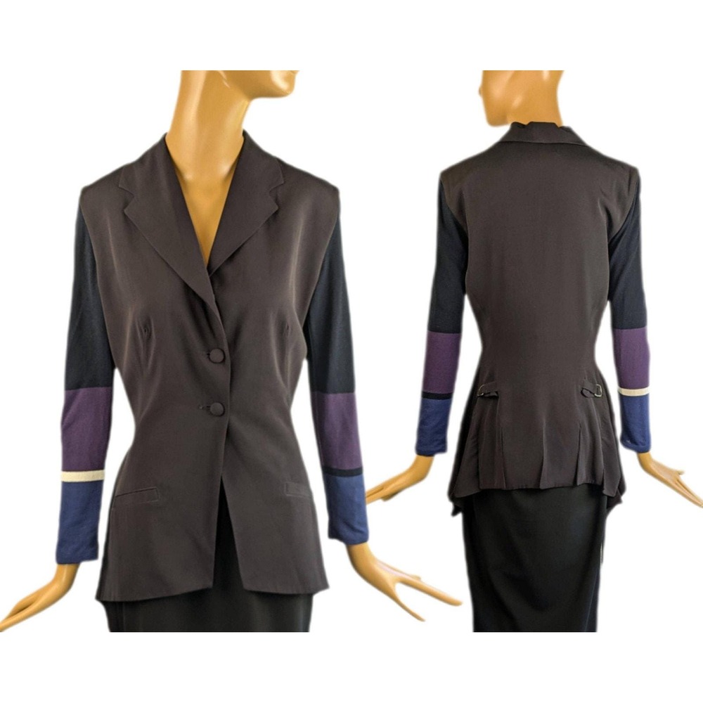 Vintage 1990s Marithe Francois Girbaud Femme Structural Long Line Blazer